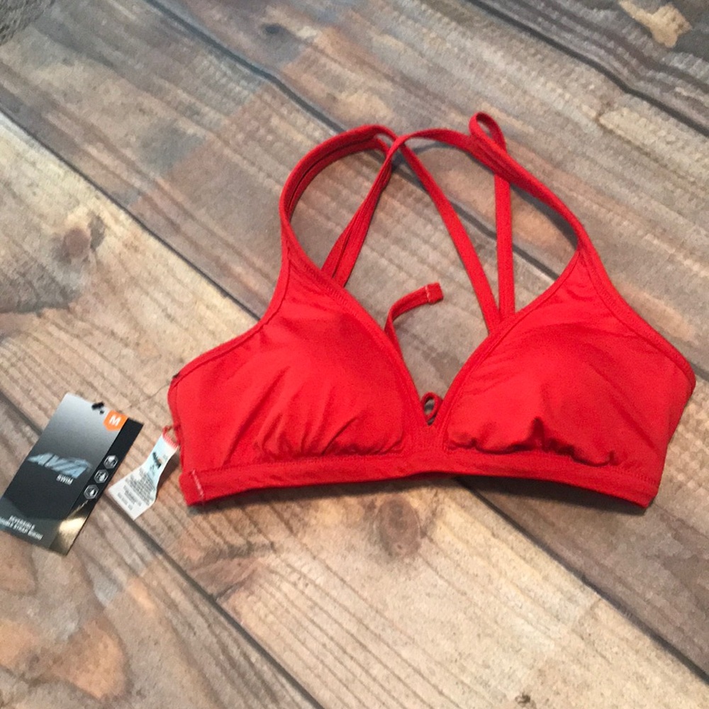 Red swim top